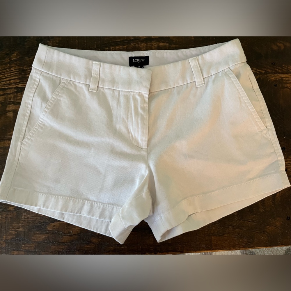 J Crew white shorts, size 2
